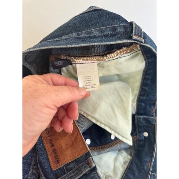 Point Sur Denim Jeans Womens 29 Ripped Button Fly Cropped Raw Hem Made in USA - Picture 14 of 15